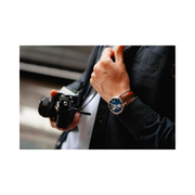 Hamilton Jazzmaster Open Heart Automatic Watch – Swiss Made, 40mm Stainless Steel Case, Blue Dial, Brown Leather Strap