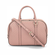 Gucci Pre-Loved Microguccissima Convertible Handbag – Pink Leather Top Handle Bag