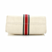 Gucci Pre-Loved Foldable Web Tote – Small Neutral Canvas & Leather