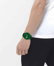 Lacoste L.12.12 Hero Men’s Quartz Watch – 48mm Dial, Green Silicone Strap – Water Resistant Sporty Premium Timepiece