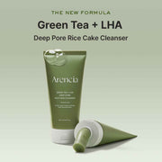 ARENCIA Rice Cake Cleanser Duo – Green Tea & LHA Deep Cleansing Set for Gentle Exfoliation and Hydration