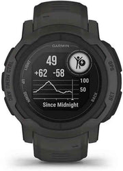 Garmin Instinct 2 Rugged Outdoor GPS Watch – Graphite, Multi-GNSS, TracBack Routing, Military-Grade Durability
