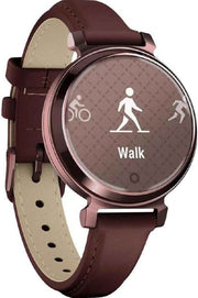Garmin Lily 2 Classic Smartwatch – Dark Bronze, Mulberry Leather Band, Fitness & Health Tracking, 1” Touchscreen, Bundle with Charging Dock & Accessories