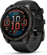 Garmin fēnix® 8 – 47 mm Premium Multisport GPS Smartwatch, AMOLED Sapphire Display, Dive-Rated, Titanium with Pebble Gray Band