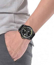 Lacoste Regatta Men’s Quartz Watch – Sporty Sailing-Inspired Design, Black Ionic Stainless Steel Case, Silicone Strap, 5ATM Water Resistant