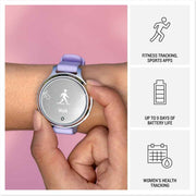 Garmin Lily® 2 Active Smartwatch – Small & Stylish, Built-in GPS, Hidden Display, Silver with Purple Jasmine Silicone Band, Up to 9-Day Battery