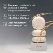 ARENCIA Rice Water Shampoo Bar – Korean Hair Growth & Strengthening Bar with Biotin & Plant Protein | Vegan & Sulfate-Free