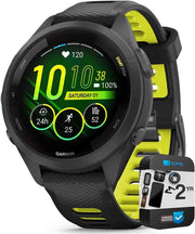 Garmin Forerunner 265S GPS Smartwatch (Black/Amp Yellow) – Advanced Running Watch with AMOLED Display, Training Readiness & 2-Year CPS Protection Pack