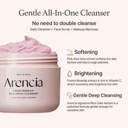 ARENCIA Red Collagen Jello Skin Trio – Rosehip Cleanser + Overnight Glow Mask + Red Smoothie Serum for Poreless, Radiant Skin