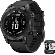 Garmin Fenix 7 Pro Sapphire Solar GPS Smartwatch – Rugged Multisport Training Watch with Built-in Flashlight (Black) + 2-Year Enhanced Protection Pack