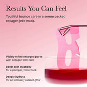 ARENCIA Red Collagen Jello Mask – Firming Gel Sheet Mask with Peptides & Niacinamide for Glowing, Youthful Skin