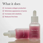 ARENCIA Red Collagen + Peptide Smoothie Serum – 8% Niacinamide, Vitamin C & E for Firm, Radiant Glass Skin