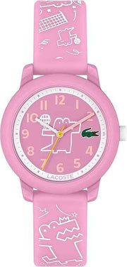 Lacoste L.12.12 Kids' Quartz Watch – 3-Hand Movement, 33mm Case, Water Resistant 5ATM, Comfortable Silicone Strap