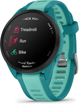 Garmin Forerunner® 165 Music – Running Smartwatch with AMOLED Display, Training Metrics, Recovery Insights & Built-in Music – Turquoise