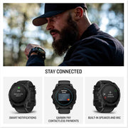 Garmin Tactix 8 51mm Solar Tactical GPS Smartwatch – 48-Day Battery, AMOLED Display, Built-in Flashlight, Applied Ballistics Bundle