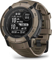 Garmin Instinct 2X Solar Tactical Edition Rugged GPS Smartwatch – Coyote Tan, Built-in Flashlight, Ballistics Calculator, Solar Charging