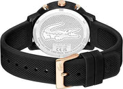 Lacoste 12.12 Men’s Chronograph Watch – Black Gold, TR90 Case, Silicone Strap, Quartz Movement – Premium Sporty Fashion Timepiece