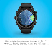 Garmin Descent Mk3i Dive Computer & Multisport GPS Smartwatch – Air Integration, Black, Multi-Band GPS