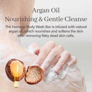 ARENCIA Homage Natural Body Soap Bar – Jojoba & Castor Oil Cleanser for Face & Body | Vegan, Plastic-Free, Eco-Friendly