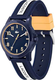 Lacoste Rider Kids’ Quartz Watch – Blue TR90 Case, Blue Silicone Strap, Sporty Teen Design – 3-Hand Display, 36mm, Water Resistant