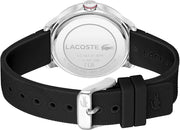 Lacoste Moonball Women’s Sports-Inspired Quartz Watch – 36mm Stainless Steel Case, Silicone Strap