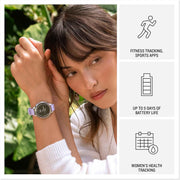 Garmin Lily® 2 Active Smartwatch – Stylish Design, Built-in GPS, Up to 9 Days Battery, Lunar Gold with Bone Silicone Band