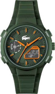 Lacoste LC33 Men’s Analog + Digital Watch – 45mm, Silicone Strap, Dual Display, Water Resistant 10ATM – Sporty & Contemporary Timepiece