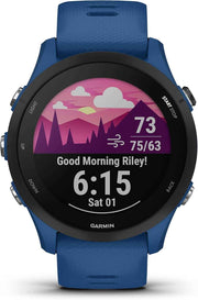 Garmin Forerunner® 255 GPS Running Smartwatch – Advanced Performance Insights, Long Battery Life, Tidal Blue (46mm)