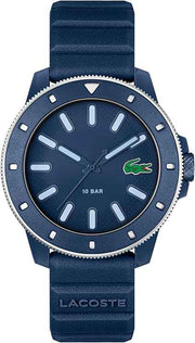 Lacoste.12.12 Scuba Men’s Quartz Watch – 43mm TR90 Case, Aluminum Bezel, Silicone Strap, 100m Water Resistance, Sporty Diver-Inspired Design