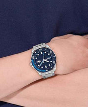 Lacoste Finn Men’s 3H Quartz Watch – Nautical-Inspired Diver Style with Recycled Ocean Waste Bezel, Water Resistant 50M