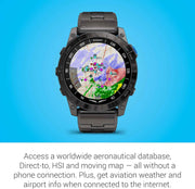 Garmin D2™ Mach 1 Pro Aviator Smartwatch with GPS Moving Map, Aviation Weather, AMOLED Display & Built-In Flashlight – Black