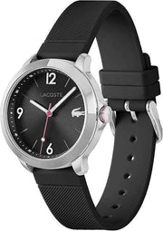 Lacoste Moonball Women’s Sports-Inspired Quartz Watch – 36mm Stainless Steel Case, Silicone Strap
