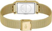 Lacoste Catherine Women’s Quartz Watch – Rectangular Ultra-Slim Design, Stainless Steel, Elegant Dress Timepiece