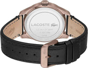 Lacoste Adventurer Men’s Quartz Watch – 44mm Aviator-Inspired Stainless Steel Case, Leather Strap, Mineral Crystal, Vintage Pilot Design
