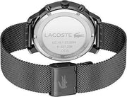 Lacoste Replay Men’s Multifunction Watch – Black Gold Mesh, 44mm Stainless Steel Case, Contemporary Urban Design, Water Resistant