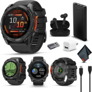 Garmin fēnix 8 – 51mm AMOLED Premium Multisport GPS Smartwatch with LED Flashlight & Health Tracking (Slate Gray / Black Silicone Band)