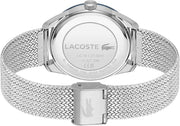 Lacoste Men’s Everett Mesh Watch – Stainless Steel Case & Bracelet, Blue Dial, Quartz Movement, Date Function, Durable Mineral Crystal