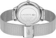 Lacoste Club Men’s Quartz Watch – Slim 3H Design, Stainless Steel Mesh Bracelet, Blue Dial, 42mm