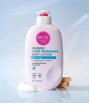 eos Fresh & Cozy Body Lotion – 24-Hour Hydration with Shea Butter & Sheer Musk Scent