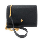 Tory Burch Emerson Flap Shoulder Bag – Leather Crossbody with Tory Gold Hardware