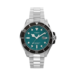 Timex Men’s Deep Water 43mm Stainless Steel Watch – Green Dial