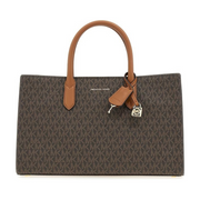 Michael Kors Scarlett Medium Satchel – Signature Canvas & Leather Trim Handbag