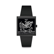 Swatch Break Loose Square Bioceramic Unisex Quartz Watch – Black