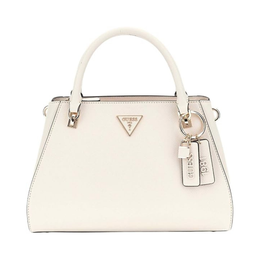GUESS Noelle Luxury Satchel Handbag – Bone/White, One Size