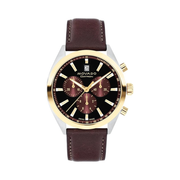 Movado Heritage Series Datron Men's Chronograph Watch – 41mm Swiss Quartz, Calfskin Leather Strap, 5 ATM Water Resistance