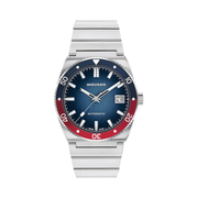 Movado Heritage Ondoplan Men’s Automatic Watch | Swiss Self-Winding, 39mm Stainless Steel Bracelet, Blue Dial