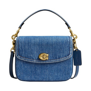 Coach Signature Cassie Crossbody 19 – Coated Canvas & Leather Handbag in Deep Blue