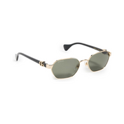 Gucci Women’s Mini Running Sunglasses – Gold/Black with Grey Lenses