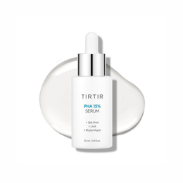 TIRTIR PHA 15% Exfoliating Serum | Gentle Water Peeling for Sensitive Skin | Hydrating PHA & LHA Formula for Smooth, Radiant Complexion | 1.01 Fl Oz
