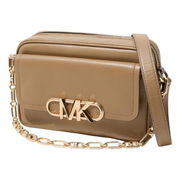 Michael Kors Contemporary Parker Medium Chain Swag Camera Crossbody Bag – Camel